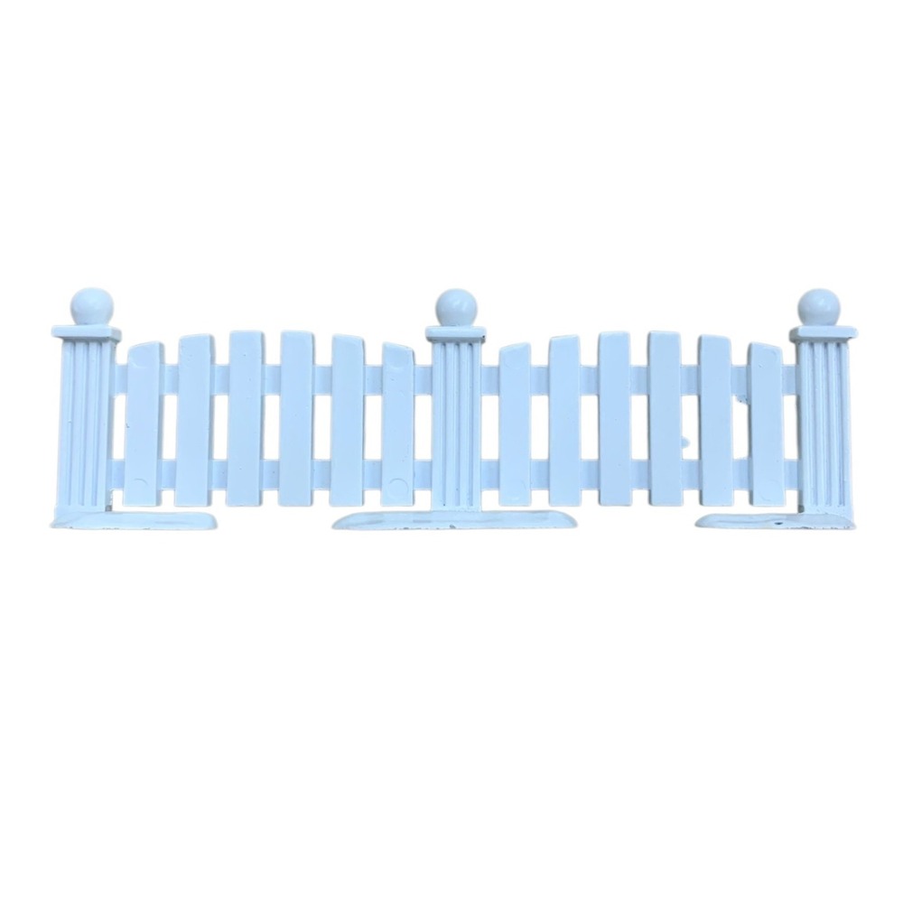 Dept 56 White Picket Fence Section Dollhouse Miniature Garden Accessory set of 8